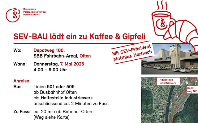 Kaffee & Gipfeli in Olten – SEV-Bau Nordwestschweiz